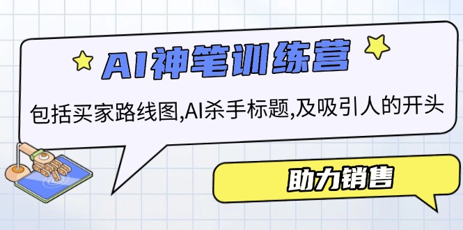 AI销售训练营，包括买家路线图, AI杀手标题,及吸引人的开头，助力销售-狗哥口子