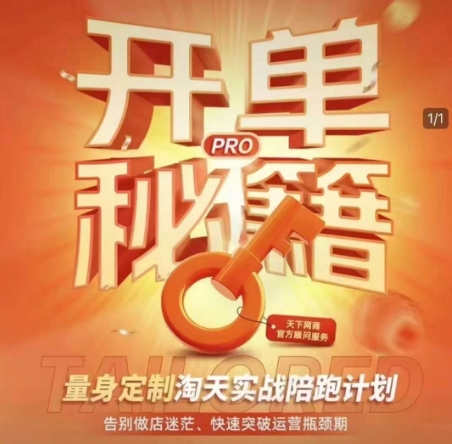 淘宝开单秘籍PRO，量身定制淘天实战陪跑计划，告别做店迷茫、快速突破运营瓶颈期-狗哥口子