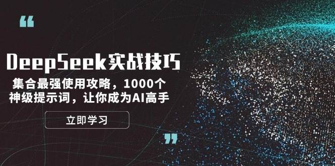 DeepSeek实战技巧：集合最强使用攻略，1000个神级提示词，让你成为AI高手2-狗哥口子