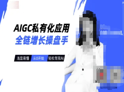 AIGC私有化应用全链增长操盘手，浅显易懂，从0开始轻松，驾驭AI-狗哥口子